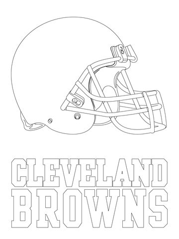 Cleveland Browns Logo  Coloring Page